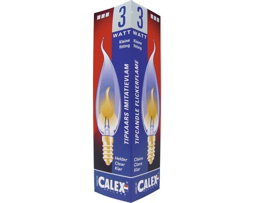 CALEX LED Filament Lamp E14/3W Kaarsvorm Tip, Flakkerend 2 CALEX LED Filament Lamp E14/3W Kaarsvorm Tip, Flakkerend - Afbeelding 2