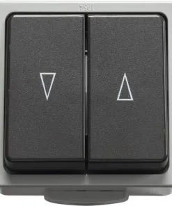 Opbouw Jaloezieschakelaar IP54 Lichtgrijs/donkergrijs Spatwaterdicht