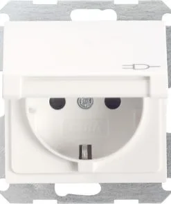 GIRA Standaard 55 Inbouw Wandcontactdoos (wcd) RA 1-voudig Met Klep Zuiverwit Glans