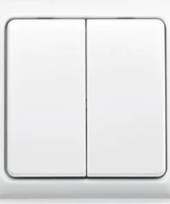 KLIKAANKLIKUIT® Draadloze Dubbele Wandschakelaar AWST-8802 Wit