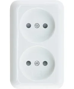 Opbouw Wandcontactdoos (wcd) Opbouw 2-voudig Polar Wit