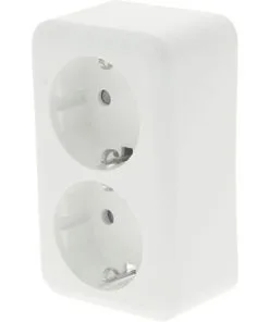 Opbouw Wandcontactdoos (wcd) Opbouw RA 2-voudig Polar Wit