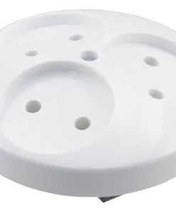 Inbouw Wandcontactdoos (wcd) 3-voudig Rond Polar Wit