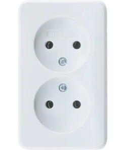 BERKER Opbouw Wandcontactdoos (wcd) 2-voudig Polarwit