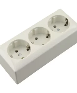 BERKER Opbouw Wandcontactdoos (wcd) RA 3-voudig Polarwit