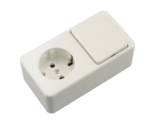 BERKER Opbouw Combinatie Wandcontactdoos (wcd) RA 1-voudig + Wisselschakelaar Polarwit 1 BERKER Opbouw Combinatie Wandcontactdoos (wcd) RA 1-voudig + Wisselschakelaar Polarwit