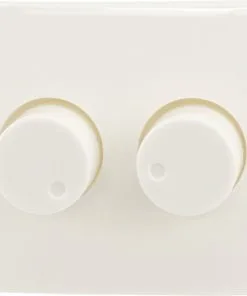 Centraalplaat Met Knop Duodimmer Polar Wit (geschikt Voor Berker S1)