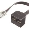 BLEIL Adapterkabel 1x RJ45 M Naar 1x RJ45 F Zwart