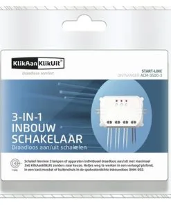 KLIKAANKLIKUIT® 3-in-1 Inbouw Schakelaar ACM-3500-3 Wit, Max. 3500 Watt 7 KLIKAANKLIKUIT® 3-in-1 Inbouw Schakelaar ACM-3500-3 Wit, Max. 3500 Watt -Binnenverlichting Verkoopwinkel DV 8 8174803 02 4c NL 20170915194406