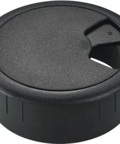 HETTICH Kabeldoorvoer, Kunststof Zwart Ø 60 Mm