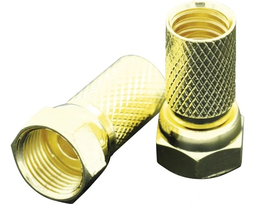 BLEIL Coax F-connector Recht Verguld Max. Ø 7,0 Mm, 2 Stuks 1 BLEIL Coax F-connector Recht Verguld Max. Ø 7,0 Mm, 2 Stuks