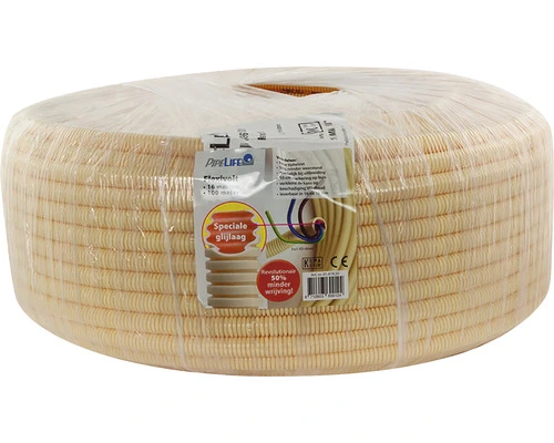 PIPELIFE Flexibele Elektrabuis PVC 16 Mm 5/8" Flexivolt Low Friction Crème 100 M 1 PIPELIFE Flexibele Elektrabuis PVC 16 Mm 5/8" Flexivolt Low Friction Crème 100 M