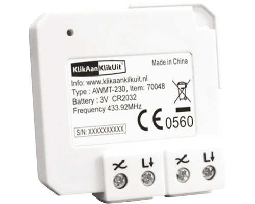 KLIKAANKLIKUIT® Mini Inbouwzender AWMT-230 Wit 2 KLIKAANKLIKUIT® Mini Inbouwzender AWMT-230 Wit - Afbeelding 2