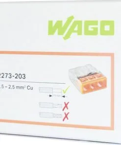 WAGO Lasklem Compact 2273-203, 100 Stuks 7 WAGO Lasklem Compact 2273-203, 100 Stuks -Binnenverlichting Verkoopwinkel DV 8 8465036 04 4c DE 20200722221700