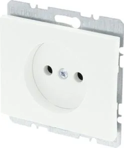 BERKER K1 Inbouw Wandcontactdoos (wcd) 1-voudig Polar Wit