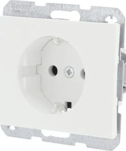 BERKER K1 Inbouw Wandcontactdoos (wcd) RA 1-voudig Polar Wit