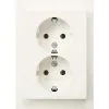 BERKER K1 Inbouw Wandcontactdoos (wcd) RA 2-voudig Polar Wit