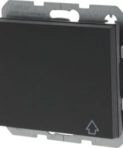 BERKER K1 Inbouw Wandcontactdoos (wcd) 1-voudig Met Klapdeksel Antraciet