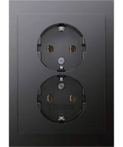 BERKER K1 Inbouw Wandcontactdoos (wcd) RA 2-voudig Antraciet