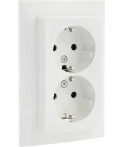 BERKER S1 Inbouw Wandcontactdoos (wcd) RA 2-voudig Polarwit Glans