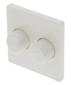 Centraalplaat Met Knop Duodimmer Polar Wit (geschikt Voor Berker Q1)