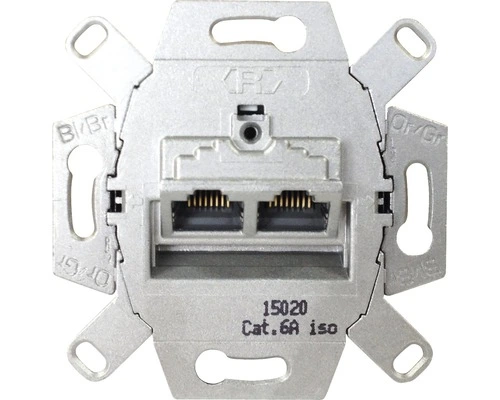 RUTENBECK Inbouwelement Wandcontactdoos RJ45 CAT6 Dubbel 1 RUTENBECK Inbouwelement Wandcontactdoos RJ45 CAT6 Dubbel