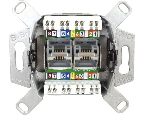 RUTENBECK Inbouwelement Wandcontactdoos RJ45 CAT6 Dubbel 2 RUTENBECK Inbouwelement Wandcontactdoos RJ45 CAT6 Dubbel - Afbeelding 2