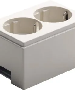 ATTEMA K25/P25 Wandcontactdoos 2-voudig Randaarde Wit