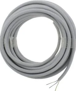 Q-LINK Flexibele Voorbedrade Buis 16 Mm 5/8" Grijs 20 M (3x2,5 Mm²)