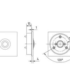 Beldrukker 75 X 75 X 18 Mm, RVS -Binnenverlichting Verkoopwinkel DV 8 8600885 03 4c AT 20200121094650