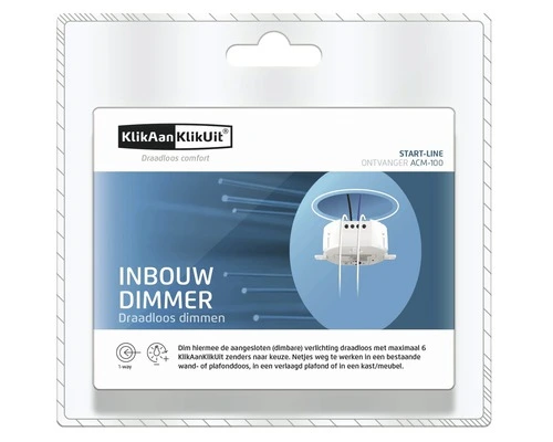 KLIKAANKLIKUIT® Inbouwdimmer Multi ACM-100 Wit, Max. 200 Watt 4 KLIKAANKLIKUIT® Inbouwdimmer Multi ACM-100 Wit, Max. 200 Watt - Afbeelding 4