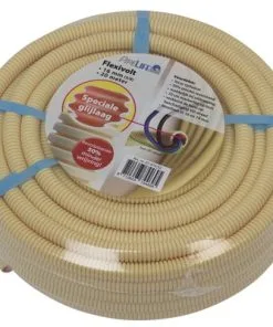 PIPELIFE Flexibele Elektrabuis PVC 16 Mm 5/8" Flexivolt Low Friction Crème 20 M