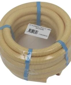 PIPELIFE Flexibele Elektrabuis PVC 19 Mm 3/4" Flexivolt Low Friction Crème 5 M