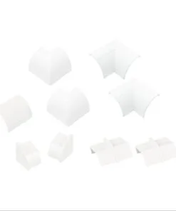D-LINE Accessoireset T.b.v. Kabelgoot Kwartrond 22x22 Mm Wit, 9-delig