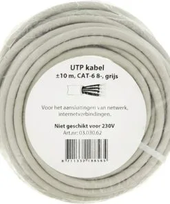 Netwerk Installatiekabel CAT6 UTP Grijs 10 M -Binnenverlichting Verkoopwinkel DV 8 8832170 04 4c NL 20210204051757