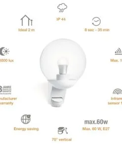 STEINEL Buitenlamp L585 S Wit 11 STEINEL Buitenlamp L585 S Wit -Binnenverlichting Verkoopwinkel DV 8 8832418 10 4c DE 20220107104756